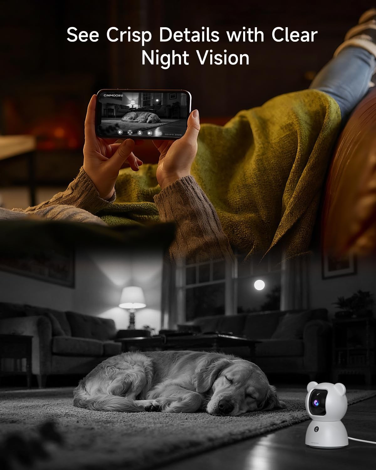 4 Pack 2.5K Cameras for Home Security, Non-Subscription AI White