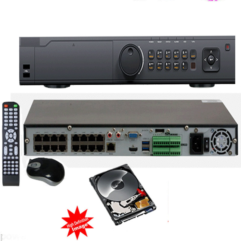 16CH 5MP 2592x1920P NVR ONVIF PoE IP Dome Bullet CCTV/3V Security Camera System