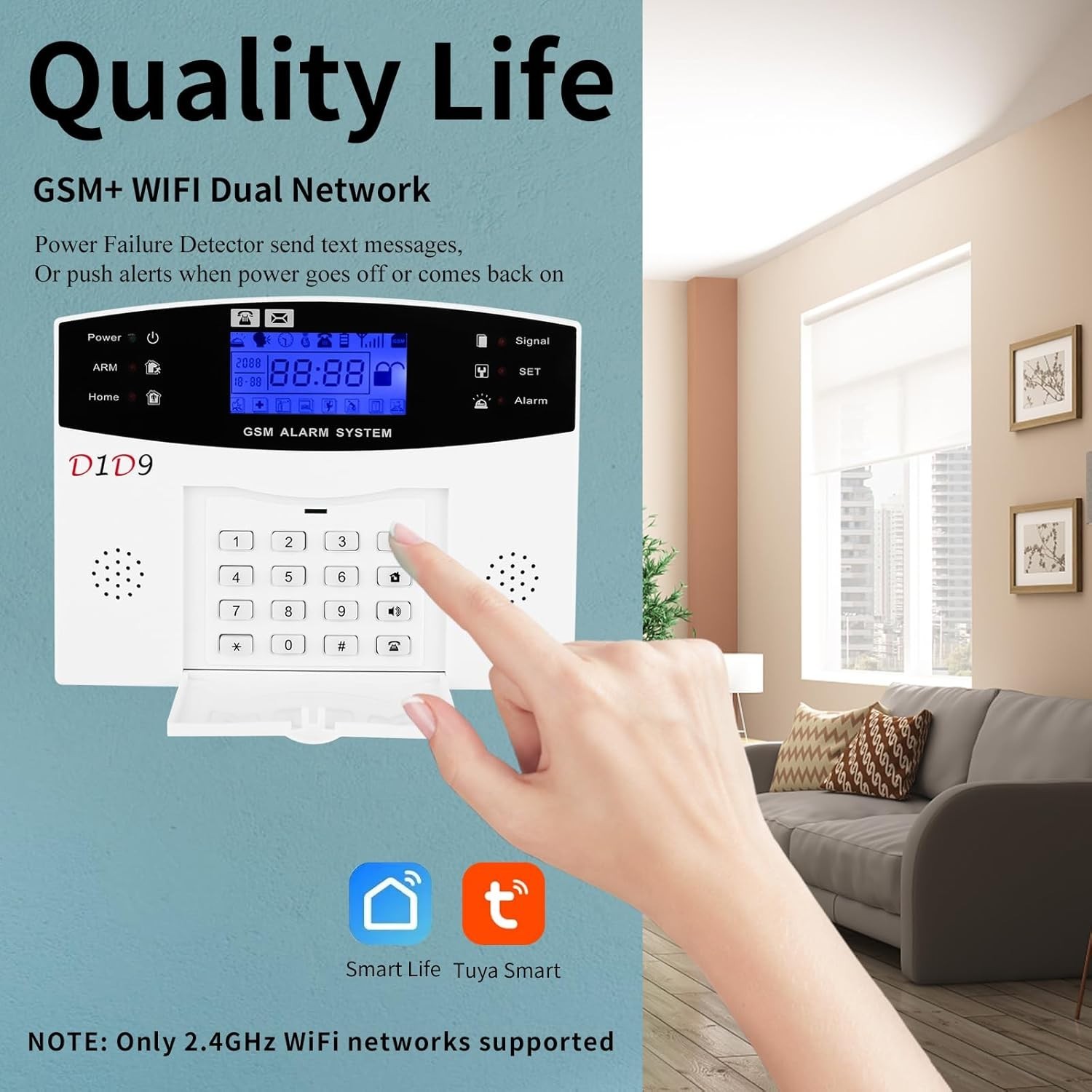 Versatile Wireless Burglar Alarm System with Real-Time Alerts – 24-Piece Set