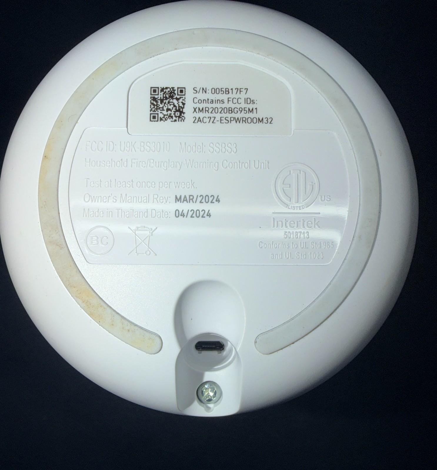 Simply Safe Base Station Model SSBS3 Good Condition Powers Up Next Day Shipping