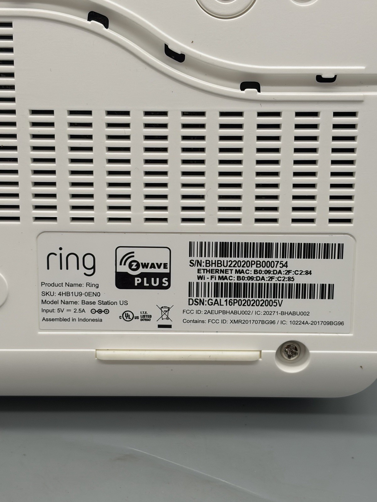 Ring Alarm Base Station – (4HB1U9-0EN0)(Gen 2)