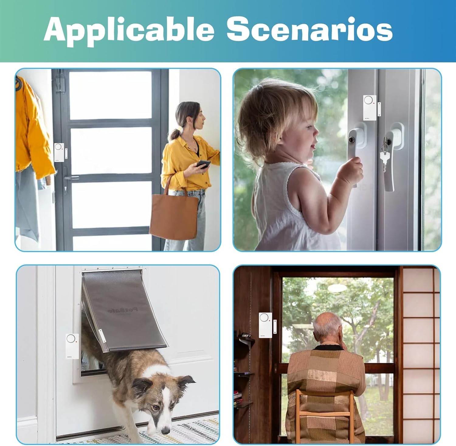 Wireless Remote Door Alarm with 105dB Alert – Ideal for Kids & Alzheimer’s Care