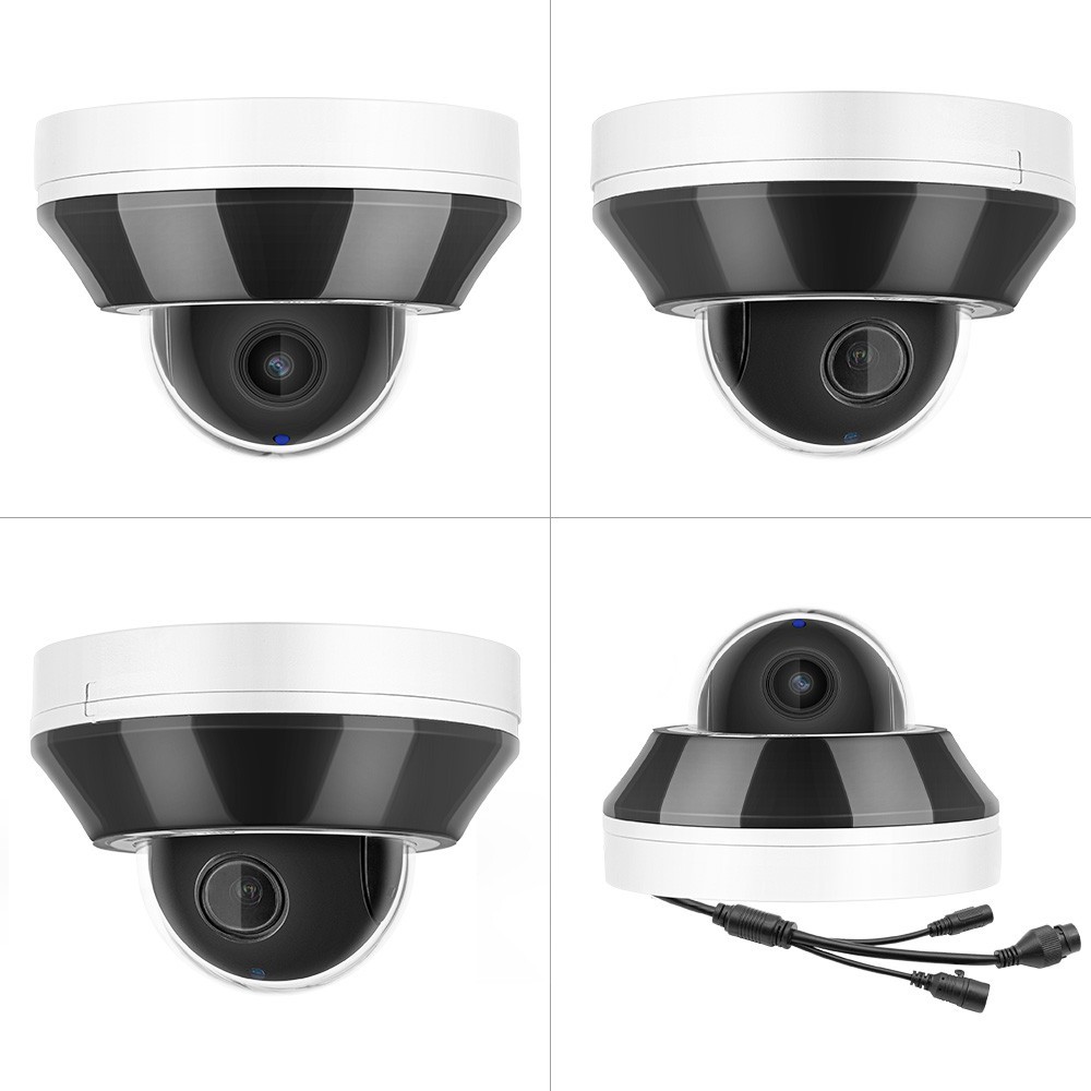 Vikylin CCTV System 16POE 16CH NVR PTZ 3×Zoom IR Mini Dome MIC 6MP Camera MD Lot
