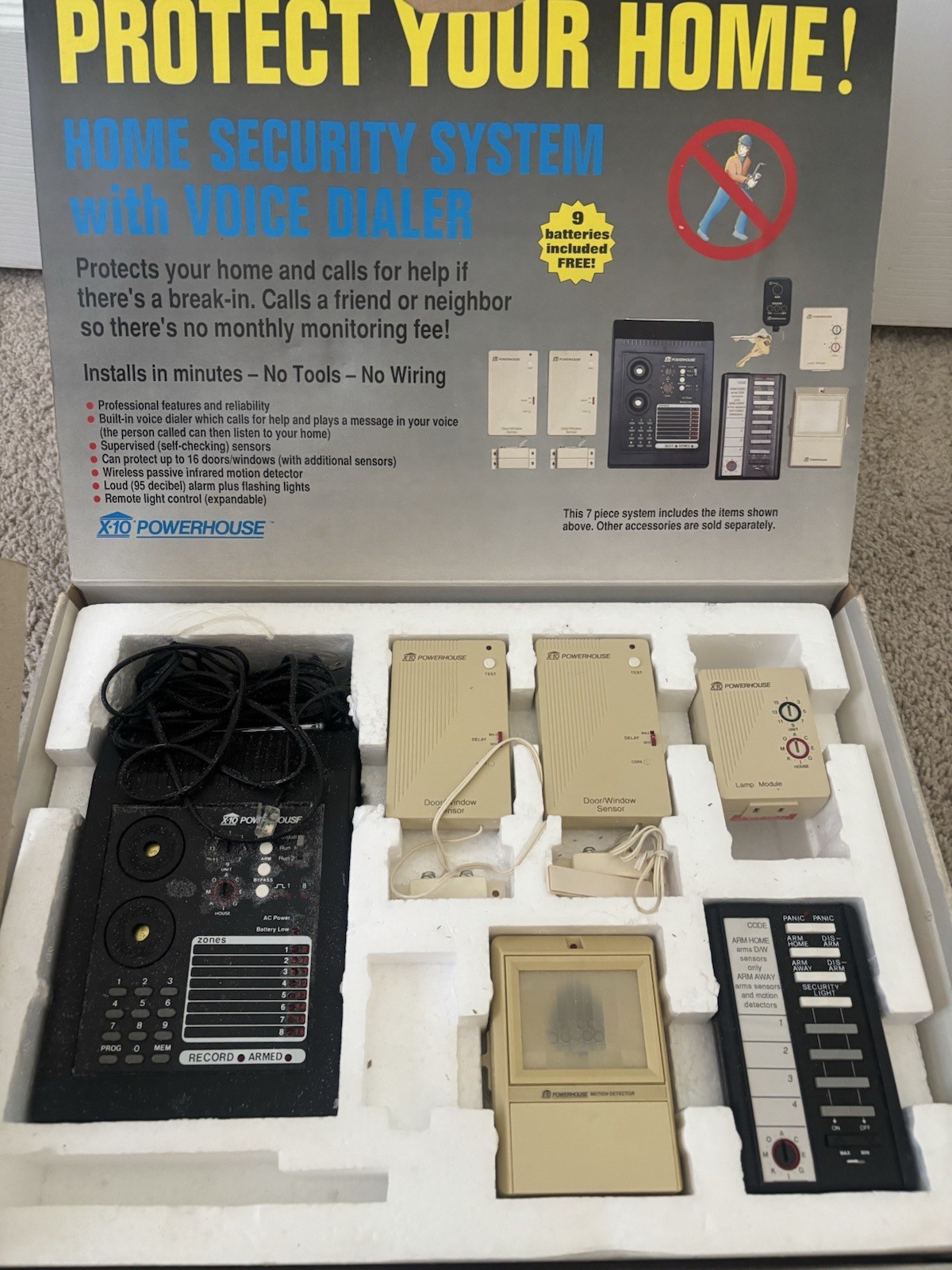 REDUCED – NIOB DC8700 X-10 POWERHOUSE Monitored Wireless Dialer Alarm System