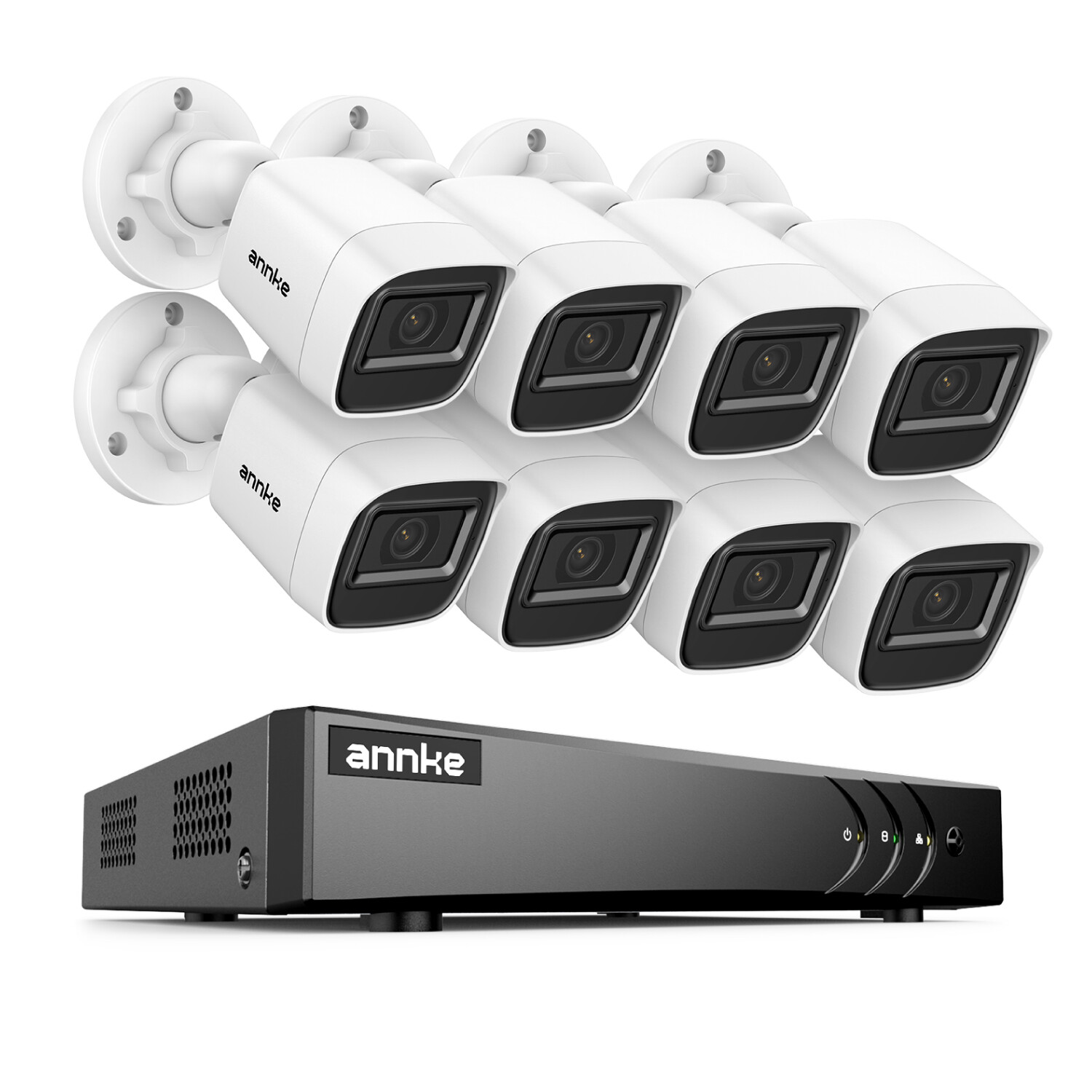 ANNKE 8CH 3K 5IN1 DVR 1080P Security Camera System Outdoor IR Night AI Detection