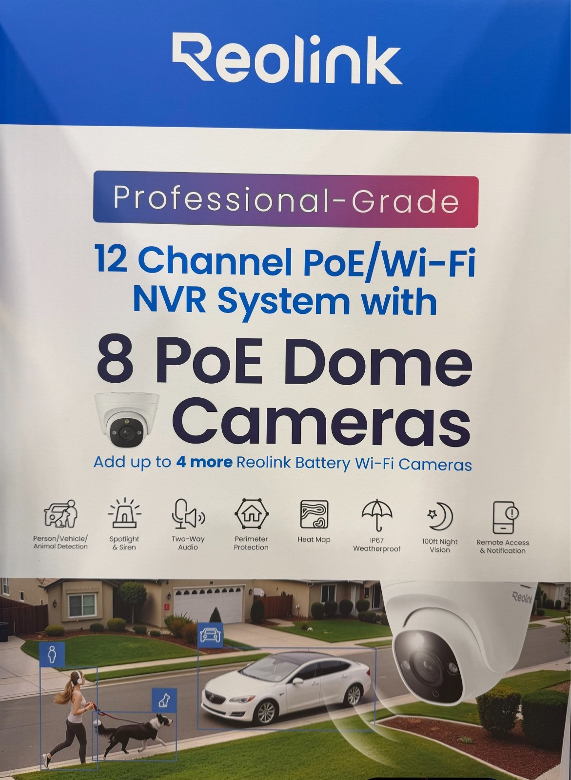 Reolink Pro Series 4K+ 16-Channel 4TB 8 12MP Cam Wired Security Camera System