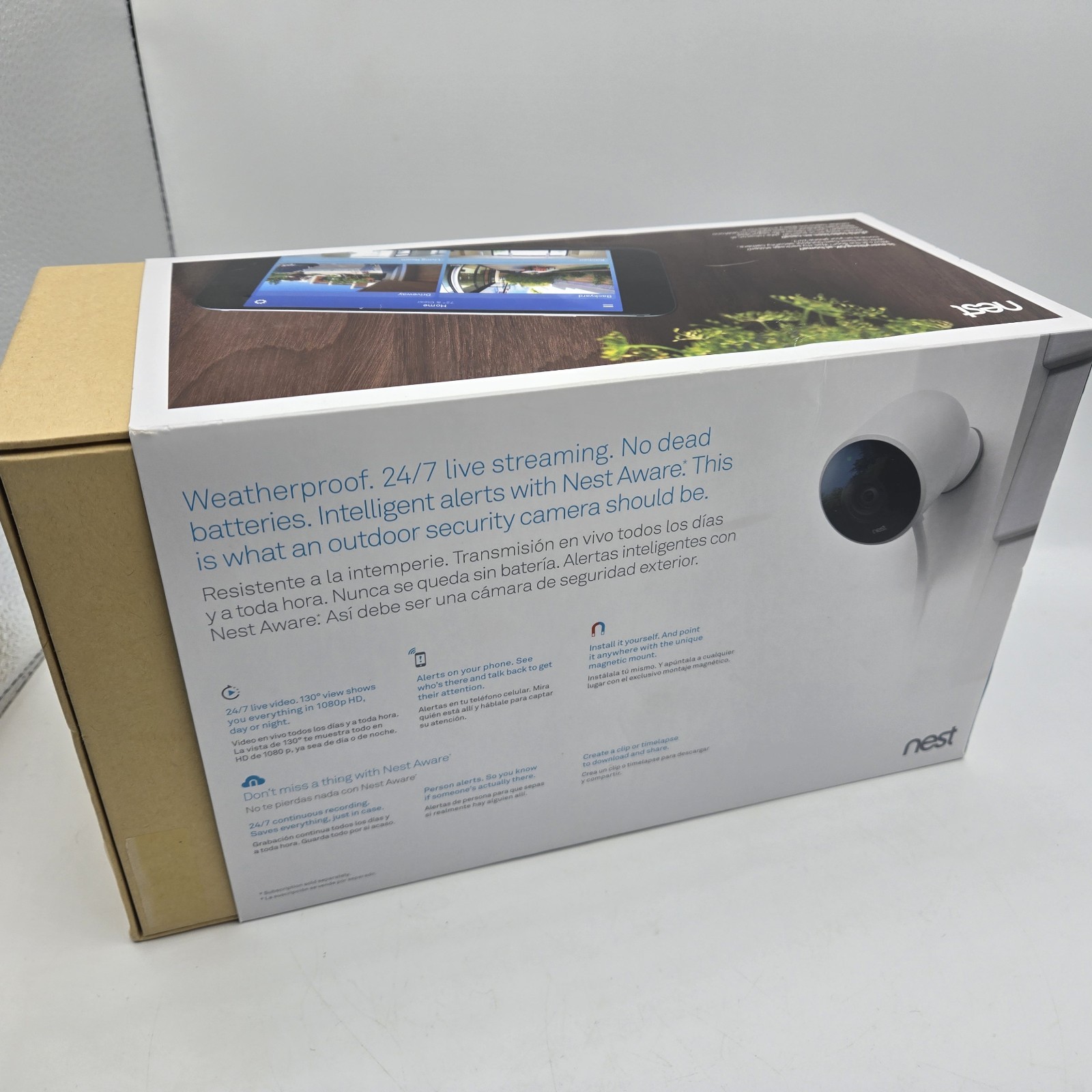 New Open Box Nest Cam Outdoor 1st Gen A0033 NC2100ES 2-Pack | NIB