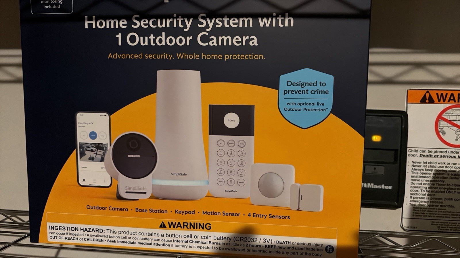 SimpliSafe Home Security System Indoor Camera 8 Piece Kit