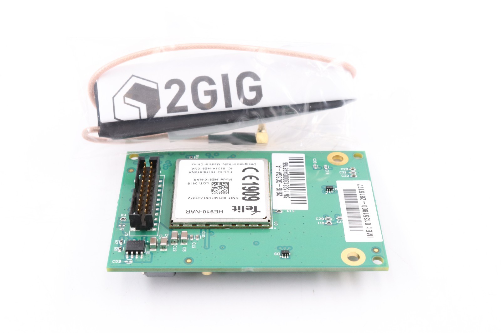 2GIG 2GIG-GC3GA-A/ANT3X AT&T 3G CELL RADIO MODULE W/ EXTERNAL ANTENNA FOR GC2