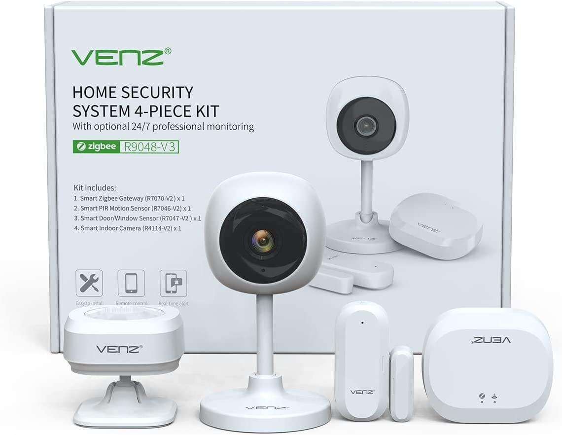 Wireless Home Security System 4 Pc Kit App Alert Alexa Google Assistant Sealed