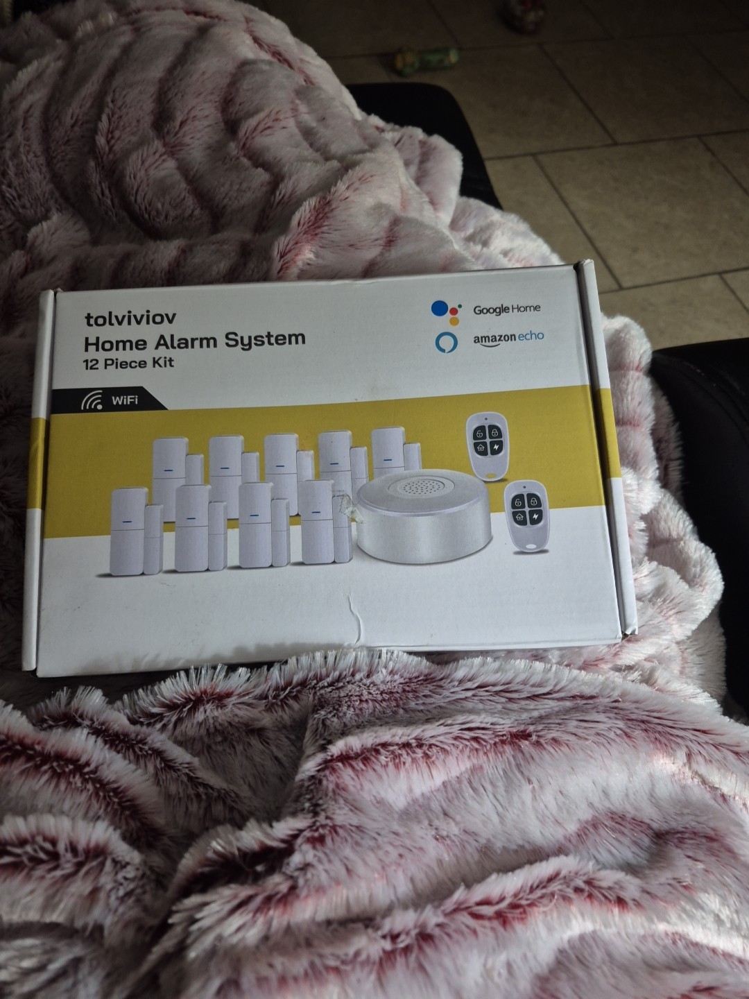 Tolviviov Home Alarm System 12 Piece Kit Google Home Amazon Echo