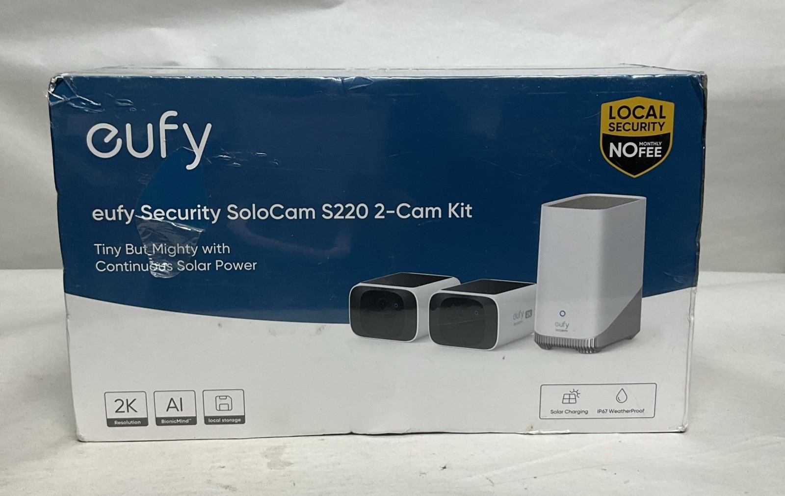 Eufy – SoloCam S220, 2-Outdoor Wireless 2K Solar Powered Security Cameras