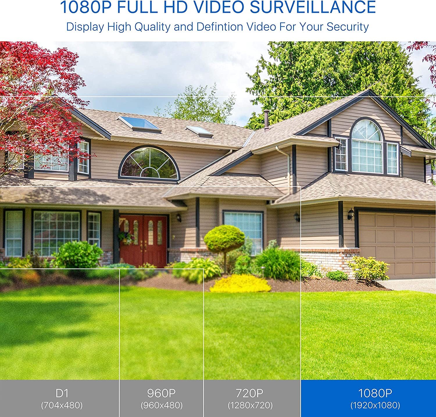 ZOSI 2.0MP 120ft 1080P Night Vision CCTV Security Outdoor TVI Bullet Camera