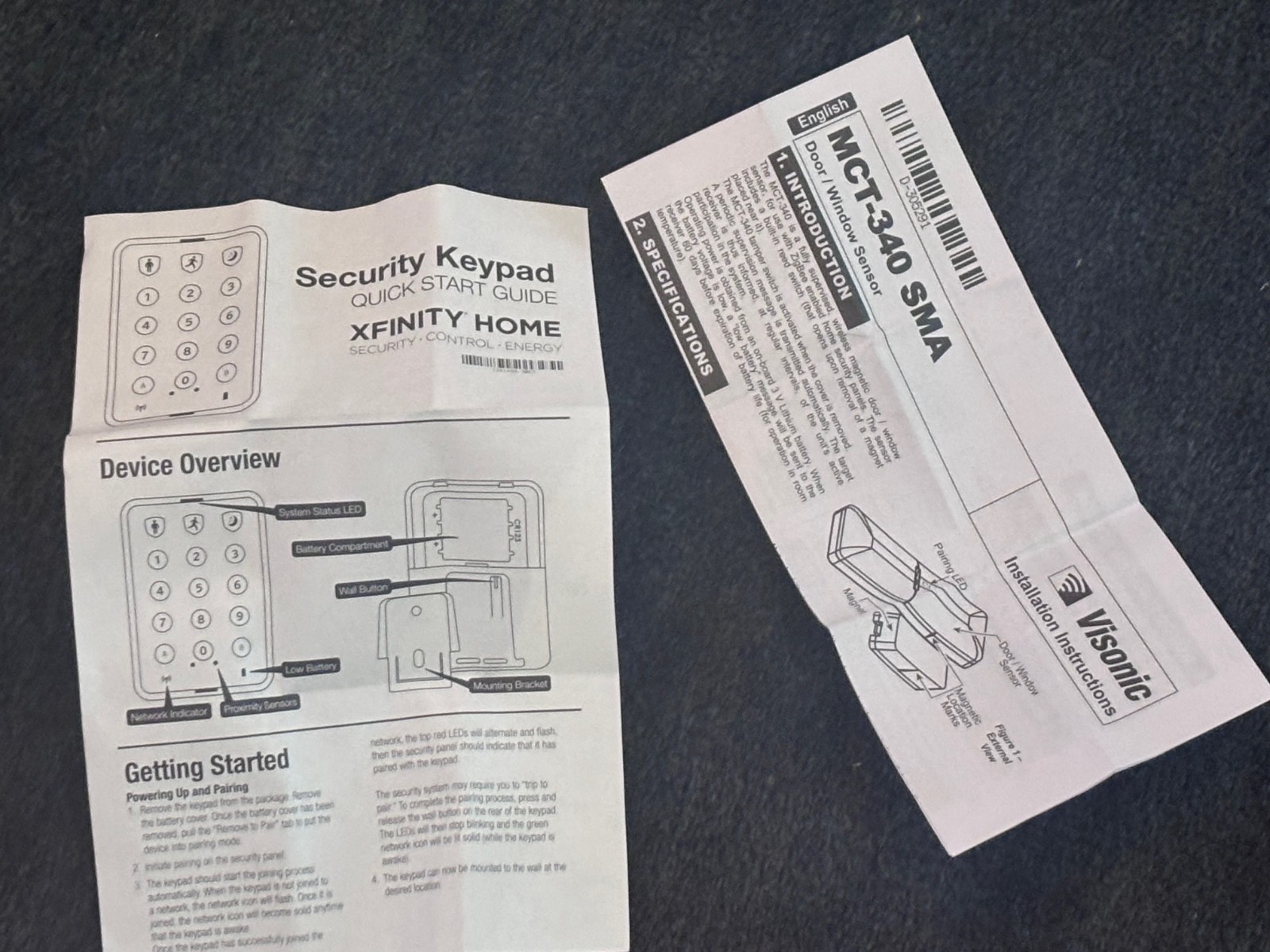 Xfinity Home Security System Accessories – keypad, motions, door sensors, keyfob