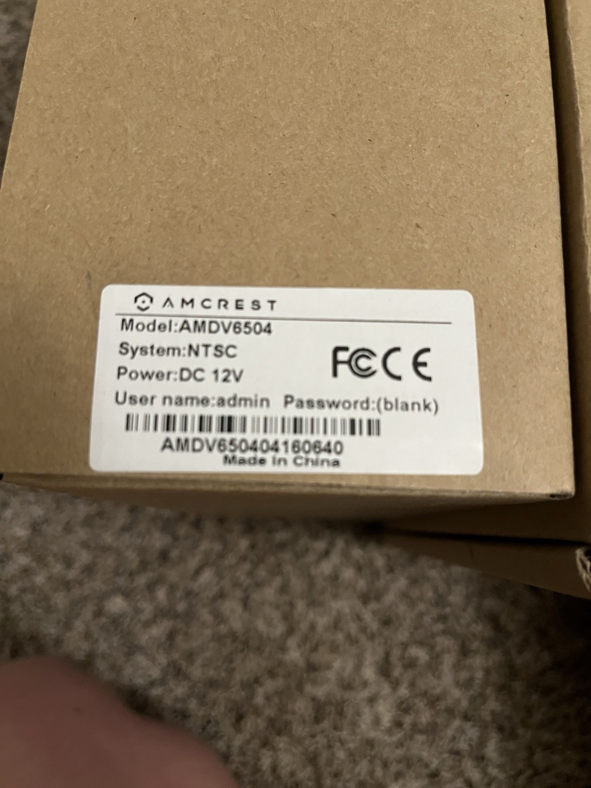 Amcrest AMDV6504 4-Channel Analog Camera System Night Vision 650TVL BNC 12V