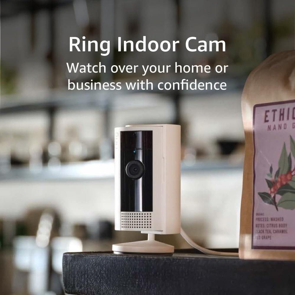 Ring Alarm Security System 5 Piece Kit, Sensors, and 2nd Gen Indoor Cam White