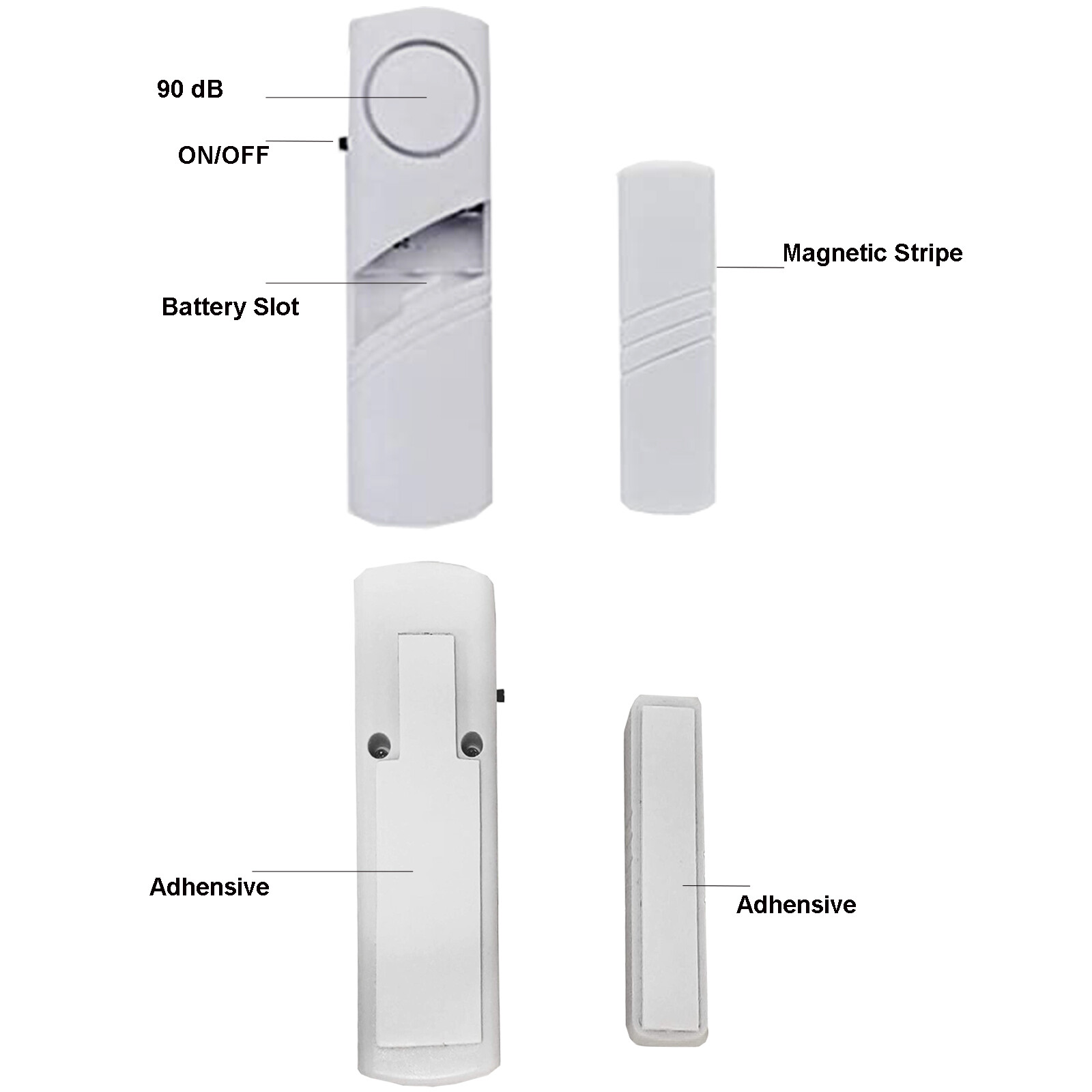 4 Home Safety Burglar Alarm Wireless System Security Device Door Window Sensor