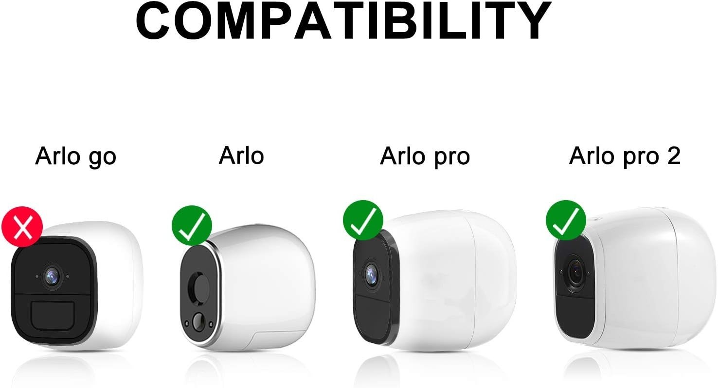 Durable White Wall Mounts for Arlo Pro & Pro 2 – 3-Pack Camera Mount Solution