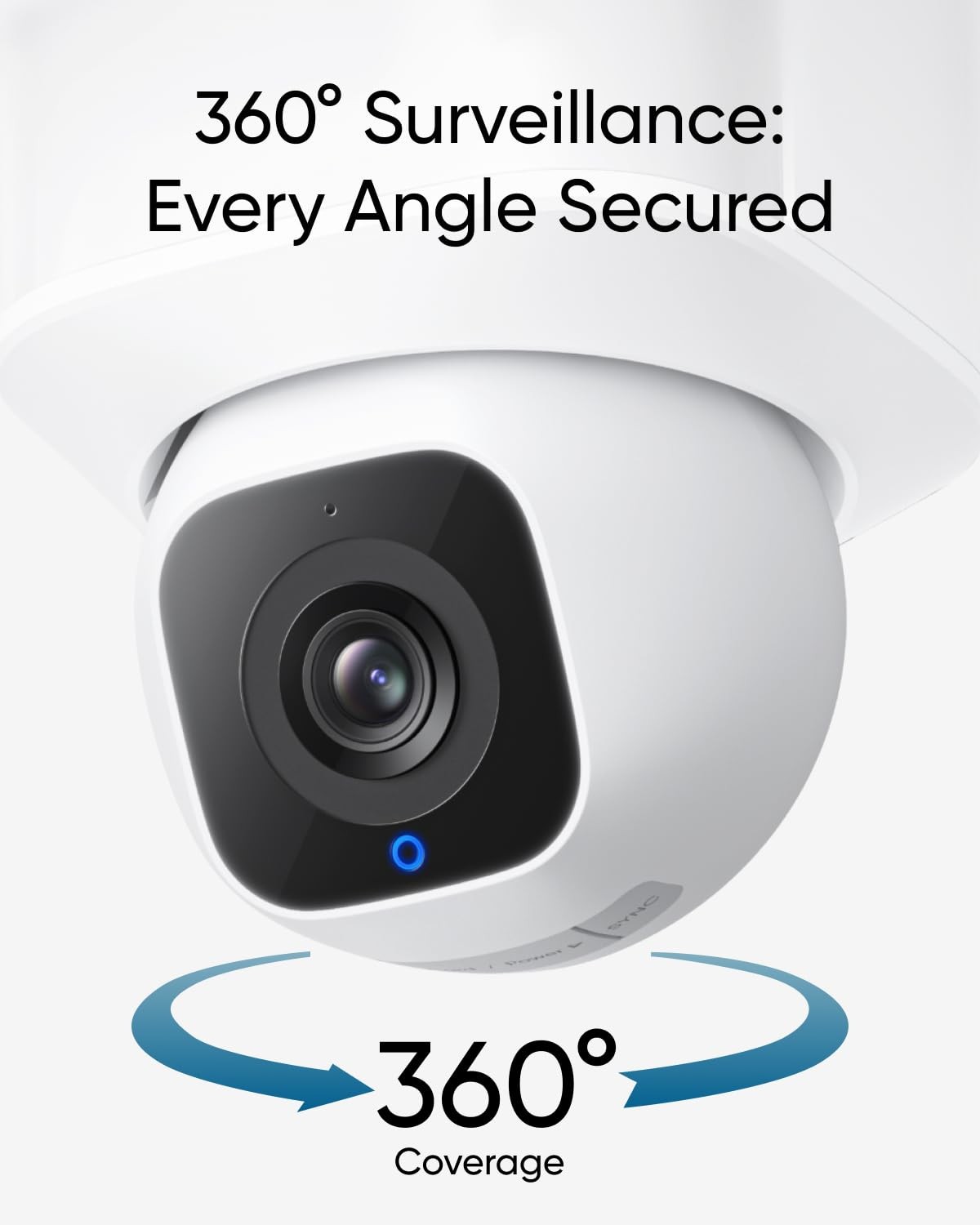 eufy Security Floodlight Camera E30, Outdoor, 360° Pan White