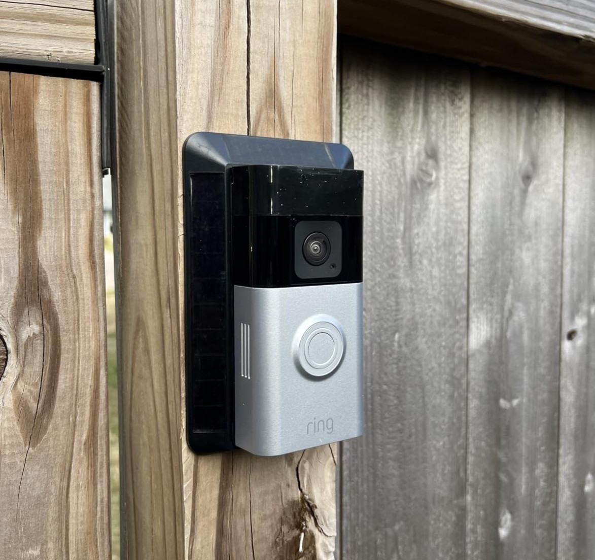 Ring Battery Doorbell Satin Nickel Smart Wi-Fi Video Doorbell Solar Charger