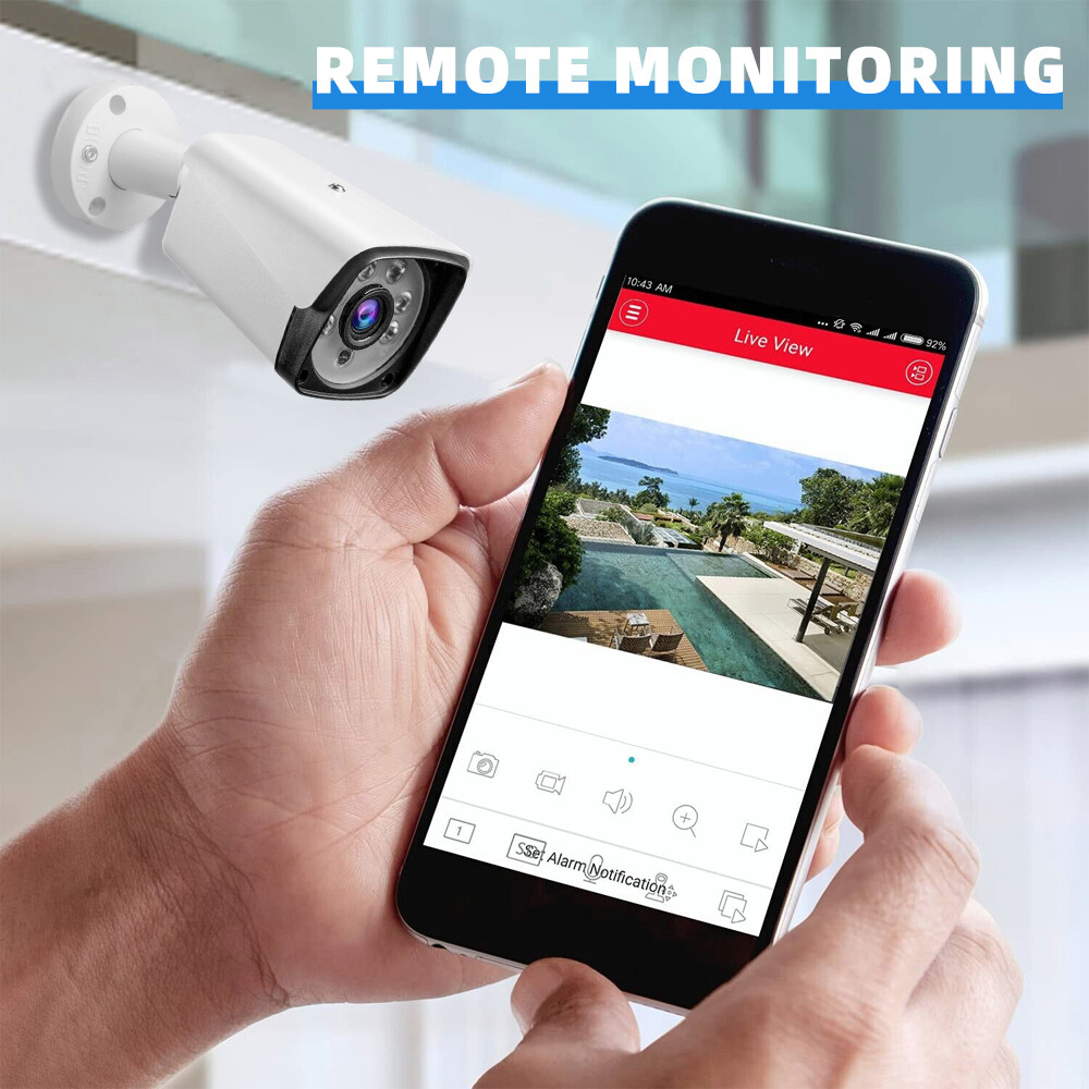 4 Camaras De Seguridad Para Casa Oficina Security Camera System + 1TB Hard Drive