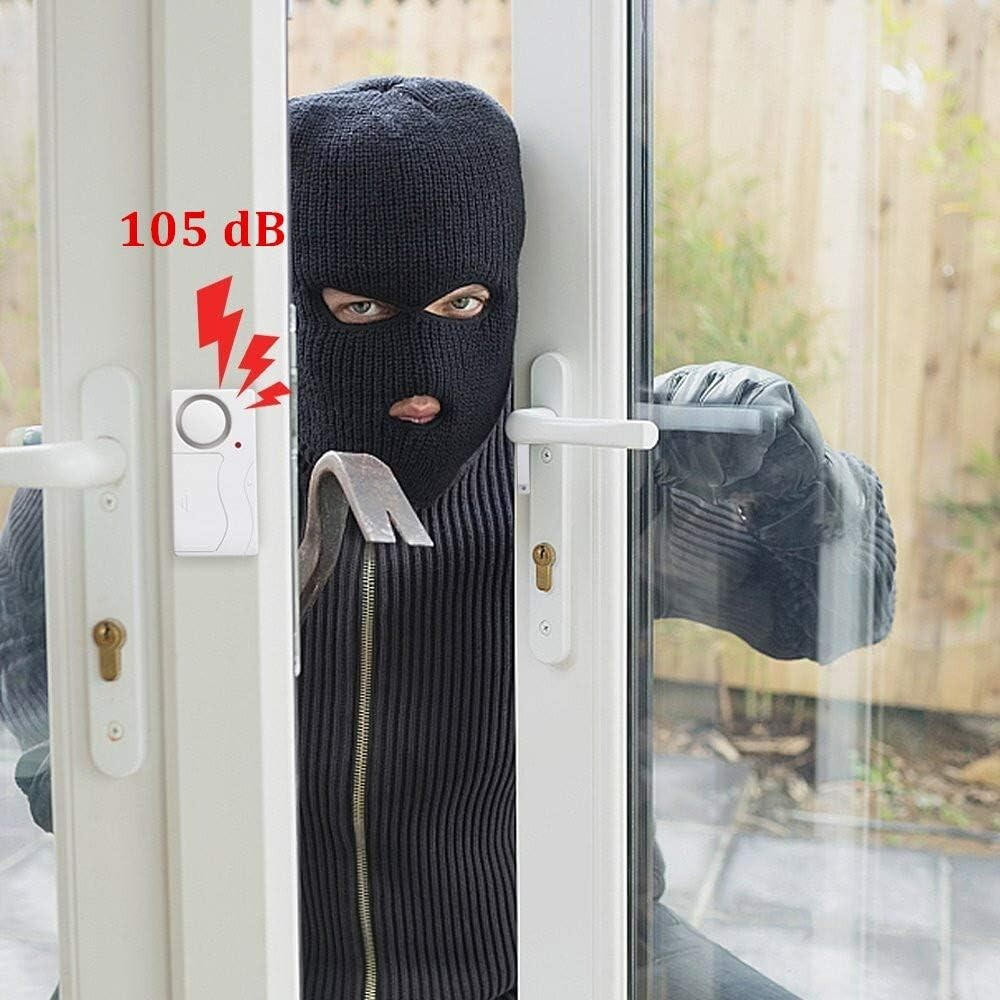 105dB Anti-Theft Wireless Door Alarm with Remote Control and Easy Install
