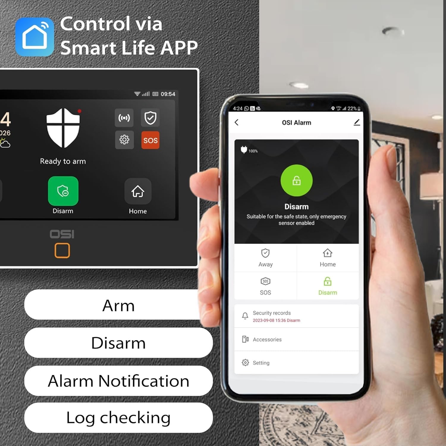 Alarm System for Home Security Gen 211 piece. DIY, Touch Screen, Motion Detec…