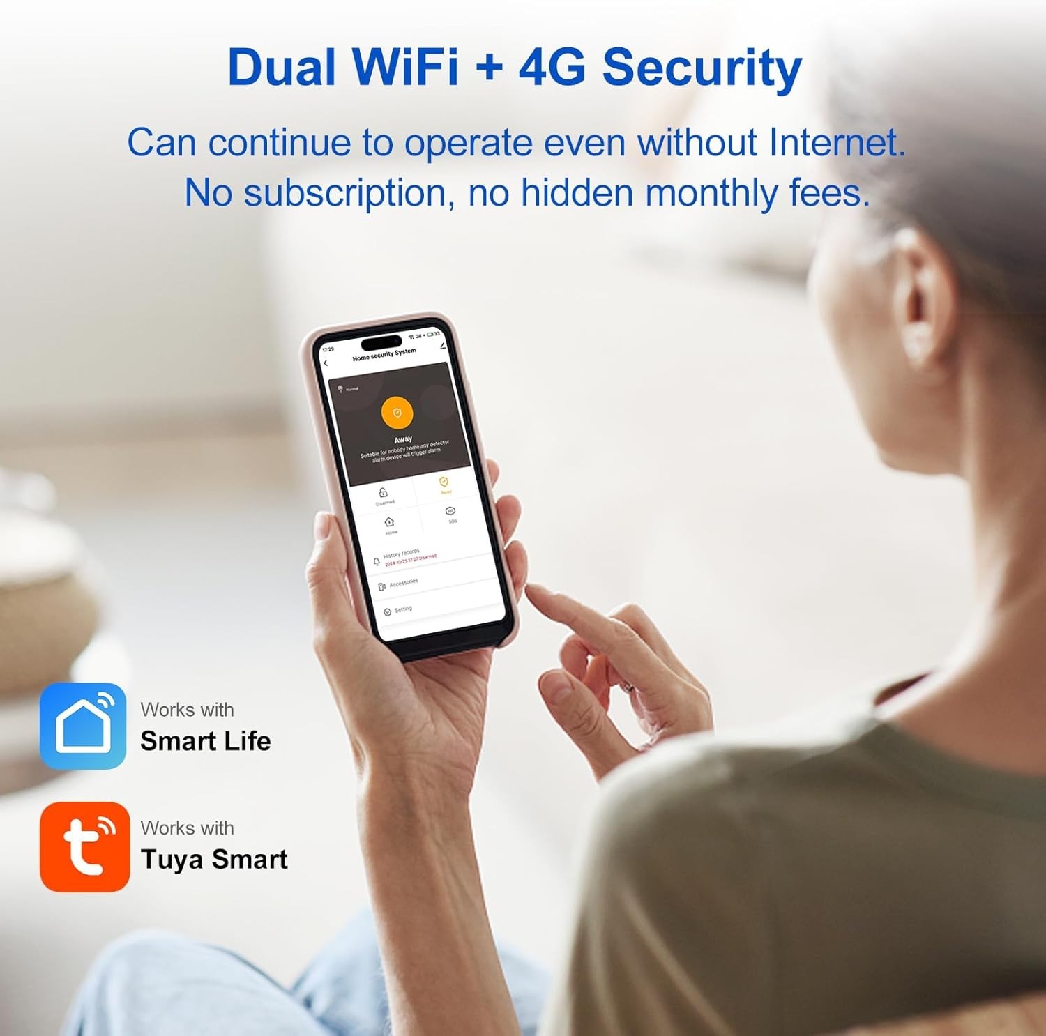 4.3” Touch Screen Wireless Alarm System – Alexa Compatible Home Protection