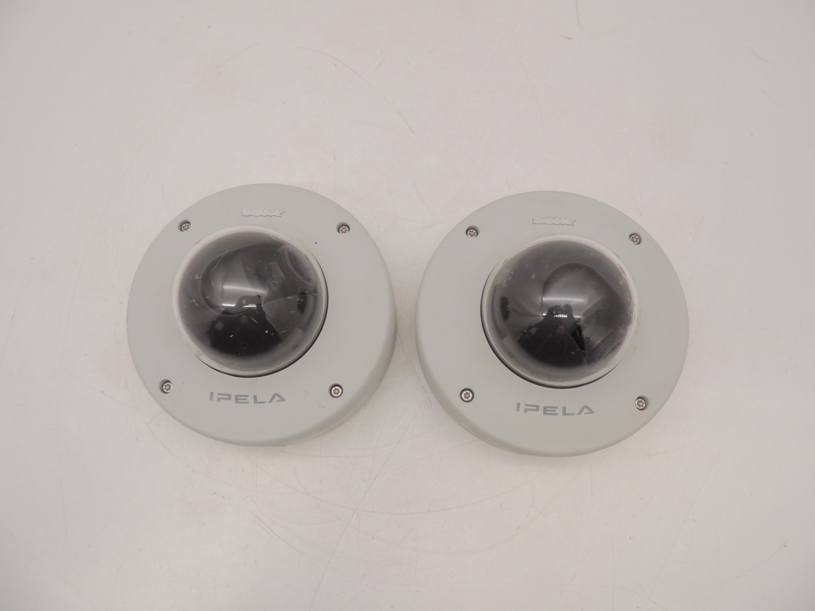 Lot of 2 Sony IPELA SNC-DS60 Network IP POE Dome Security Camera w/ Plate