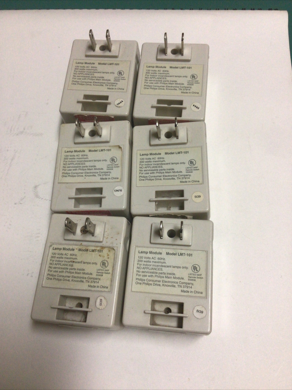 X10 LM465 by Magnavox (LMT101MS) lamp module)lot Of 6