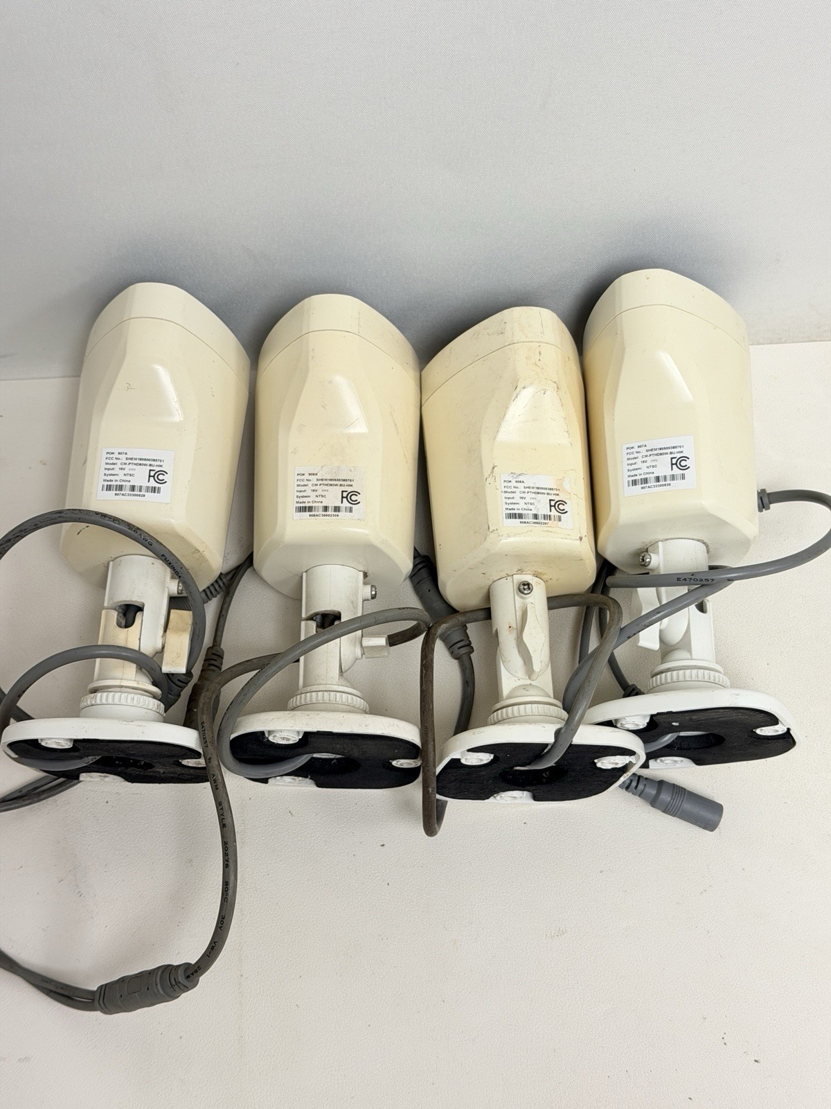 Lot of 4 – Night Owl 8.0 4K 8MP Security Bullet Cameras (CM-PTHD80W-BU)