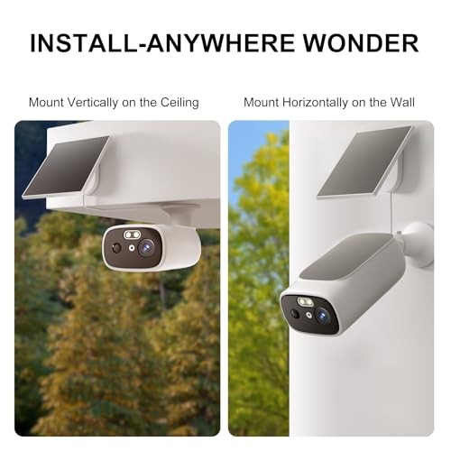 2K Solar Security Cameras Wireless Outdoor-2.4/5Ghz 4 camera(dual solar panels