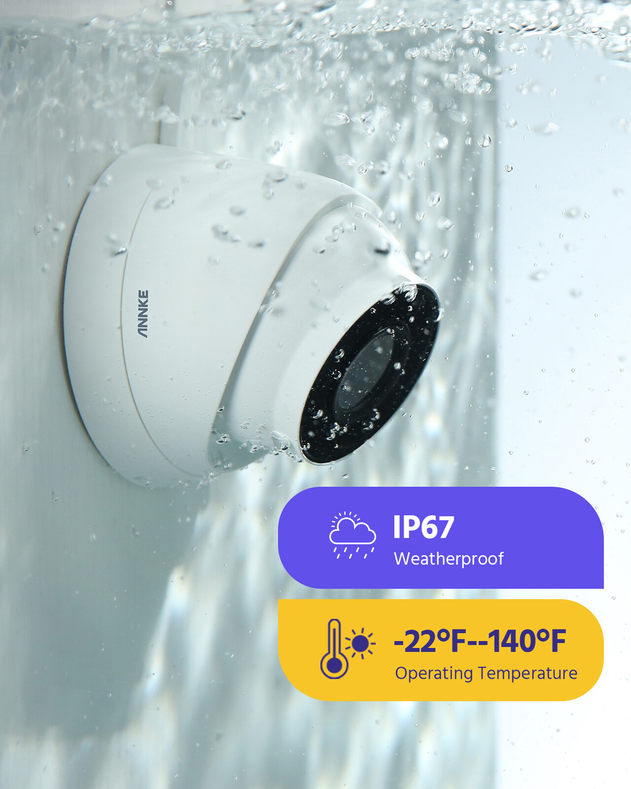 ANNKE 4K POE Security Camera Audio Recording C800 Outdoor Human Detection H.265+