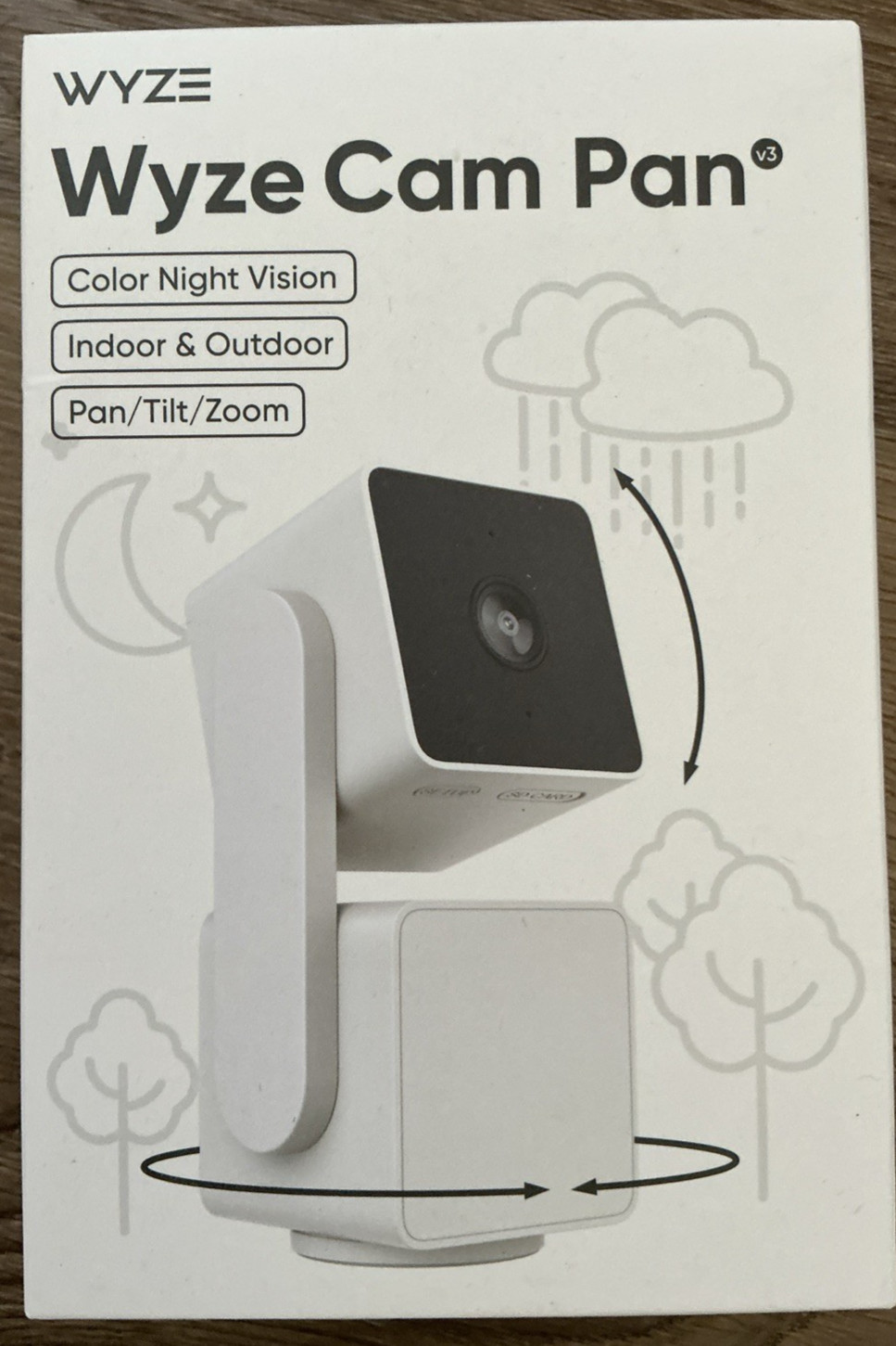 Wyze Cam Pan v3 1080p WiFi Security Camera Pan Tilt Color Night Vision NEW