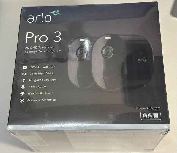Arlo Pro 3 2K QHD Wire-Free Security Camera System (New in Box)