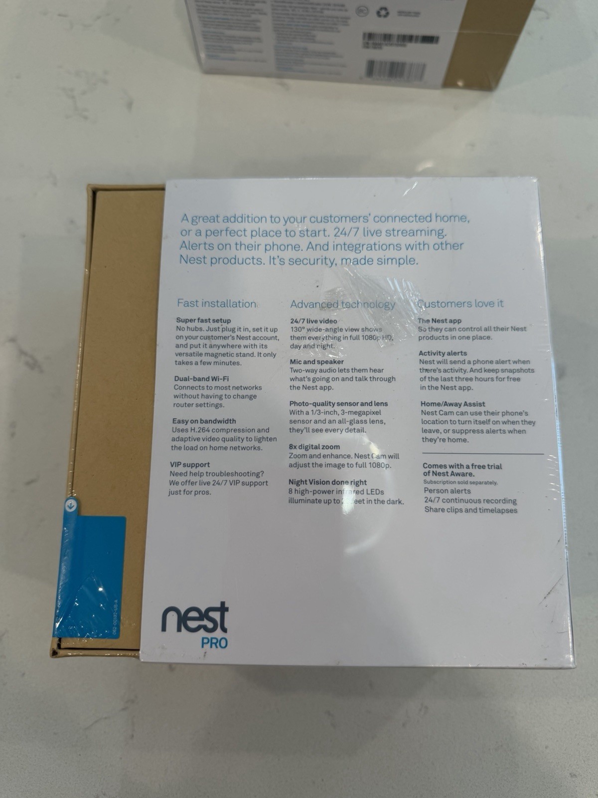 Nest NC1102ES 1080p Indoor Security Camera Plug & Go On Your Phone 24/7