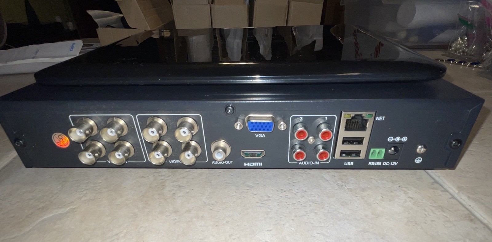 SANNCE Security 8CH DVR 1080p LCD 10.1” Monitor + 4 Cameras Wired Black #DG81BE