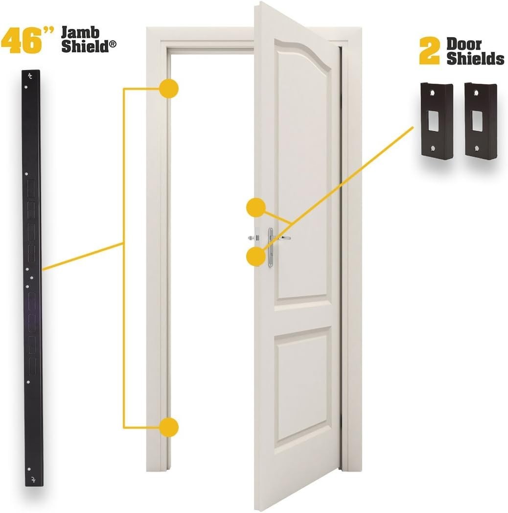 Minimalist 3-Piece Door Armor Kit – Durable Security for Peace of Mind in Bronze