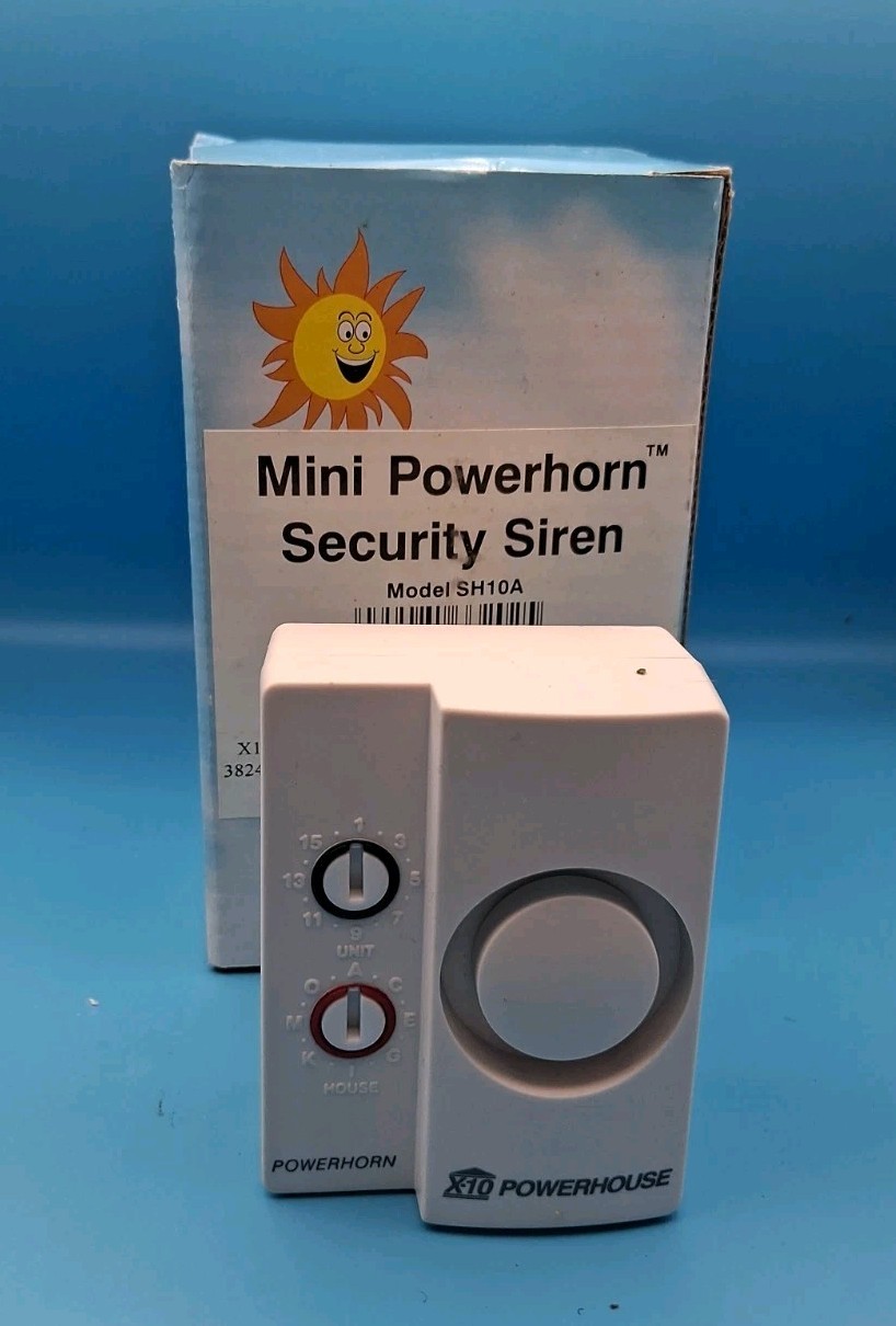 X10 SH10A Mini Powerhorn Security Siren Module 105dB Plug-In New In Box