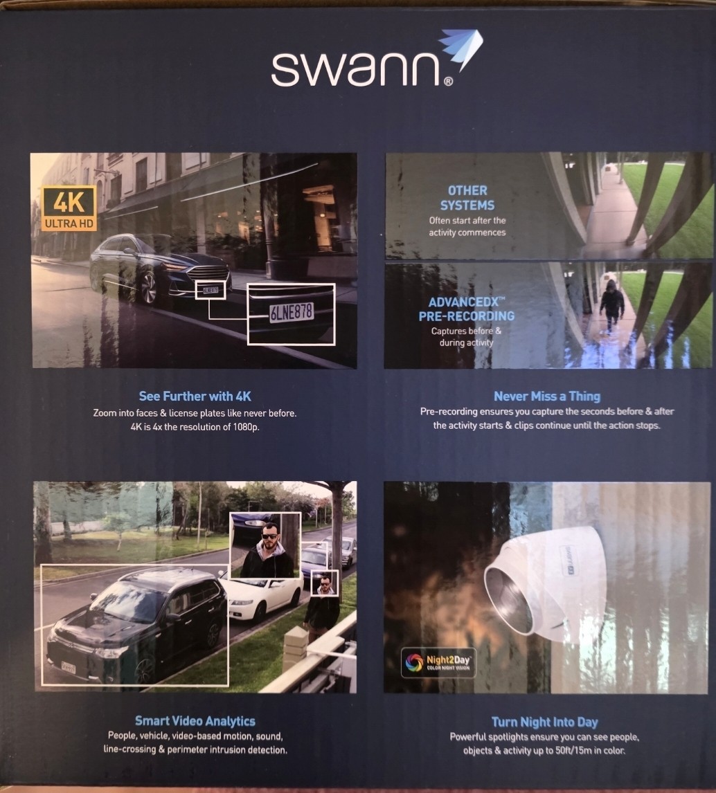 SWANN AdvanceX 8 Camera Wired Security System 4K NVR SWNVK-8ADVANX8D
