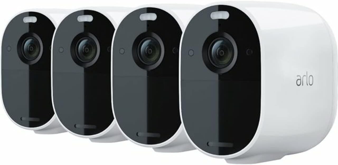 Arlo VMC2430-100NAR Essential 4 Spotlight Security Cameras – 4 Pack