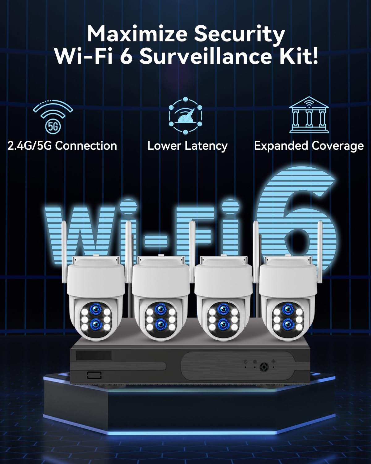 Wireless Security Camera System Outdoor: Dual Lens 6MP 10X Hybrid Zoom Auto-T…