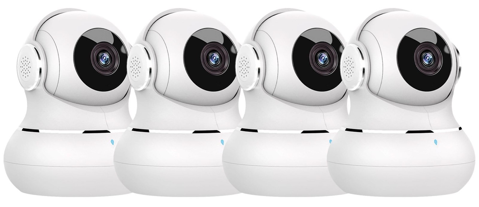 litokam Indoor Security Camera 4 Pack, 360° WiFi Cameras 4 Pack-2.4GHz, White