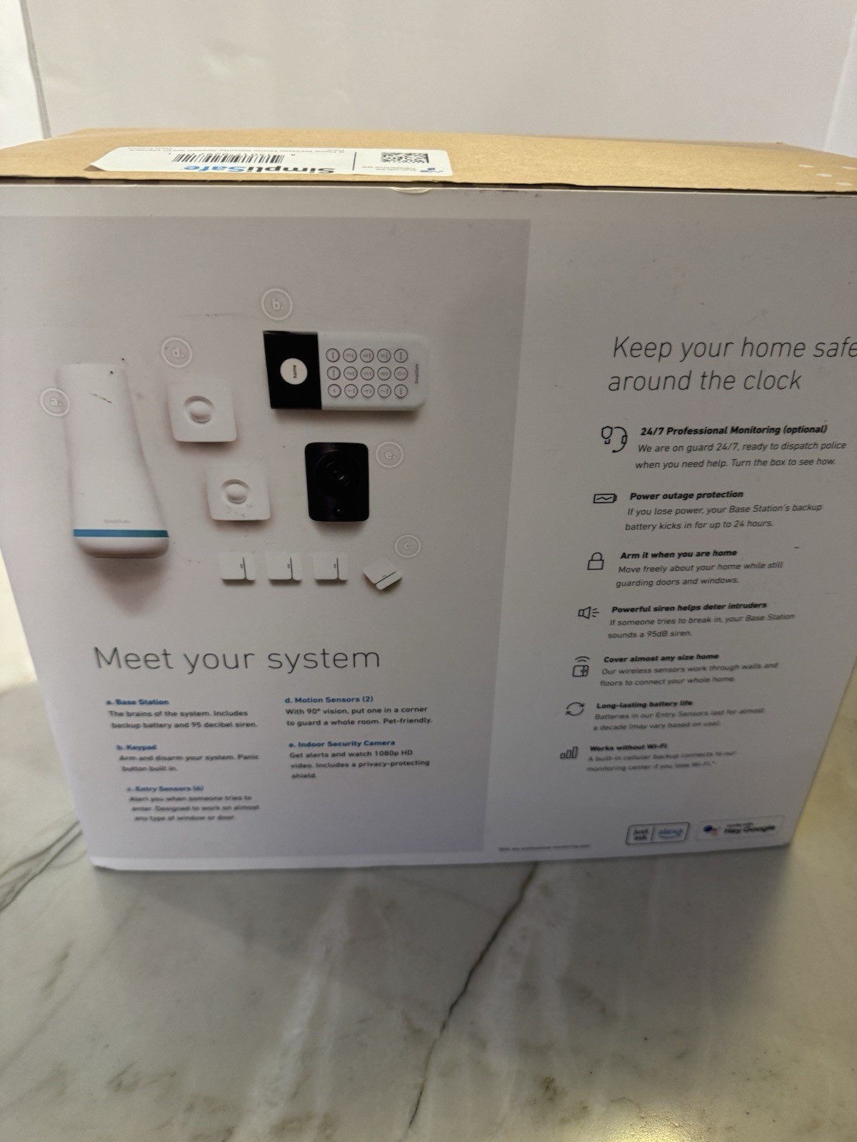 SimpliSafe 9 Piece Wireless Home Security System w/ HD Camera SS3-AMZ-3 New