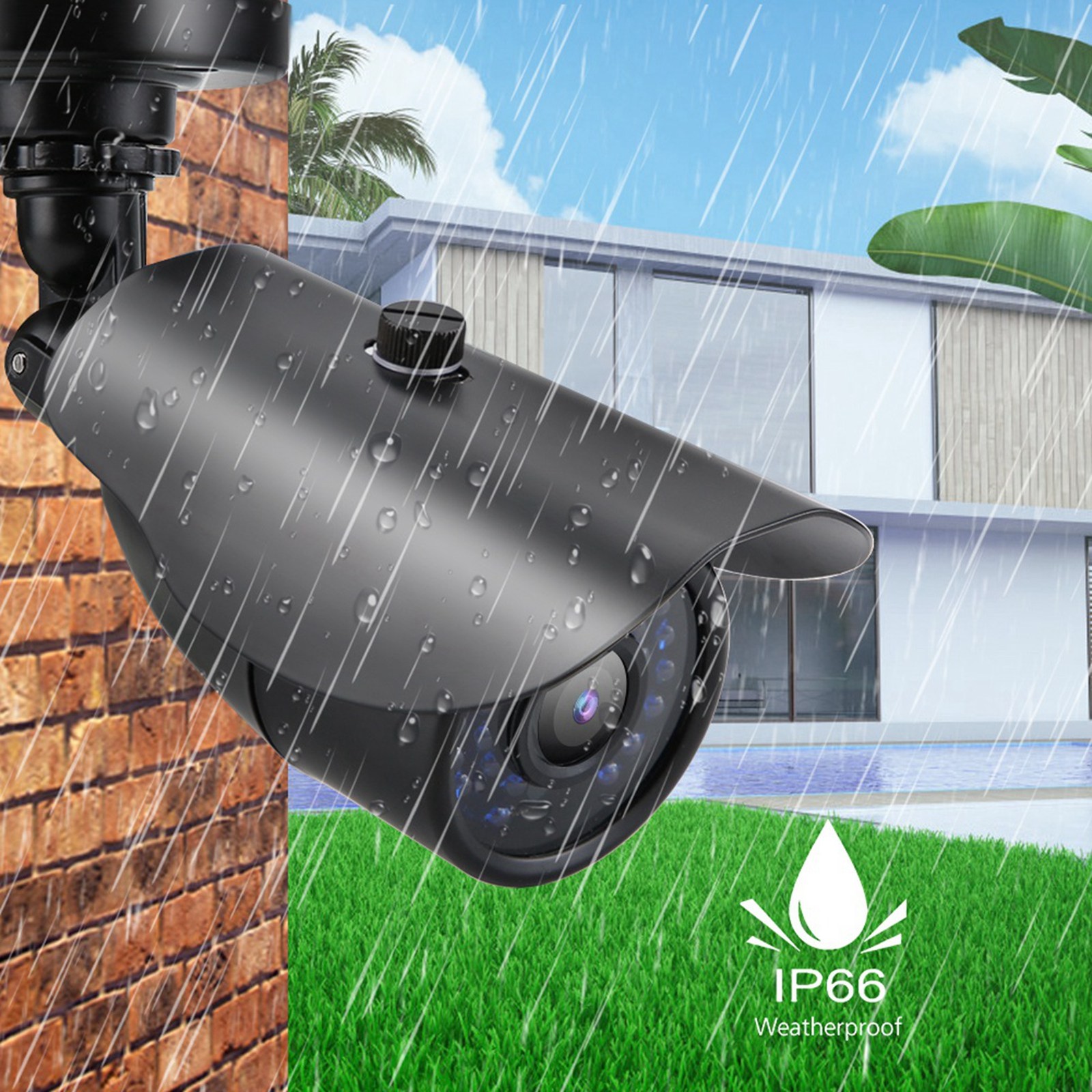 TVI/AHD/CVI/CVBS PAL Bullet Camera IP66 Outdoor IR Night Analog CCTV DVR BEA