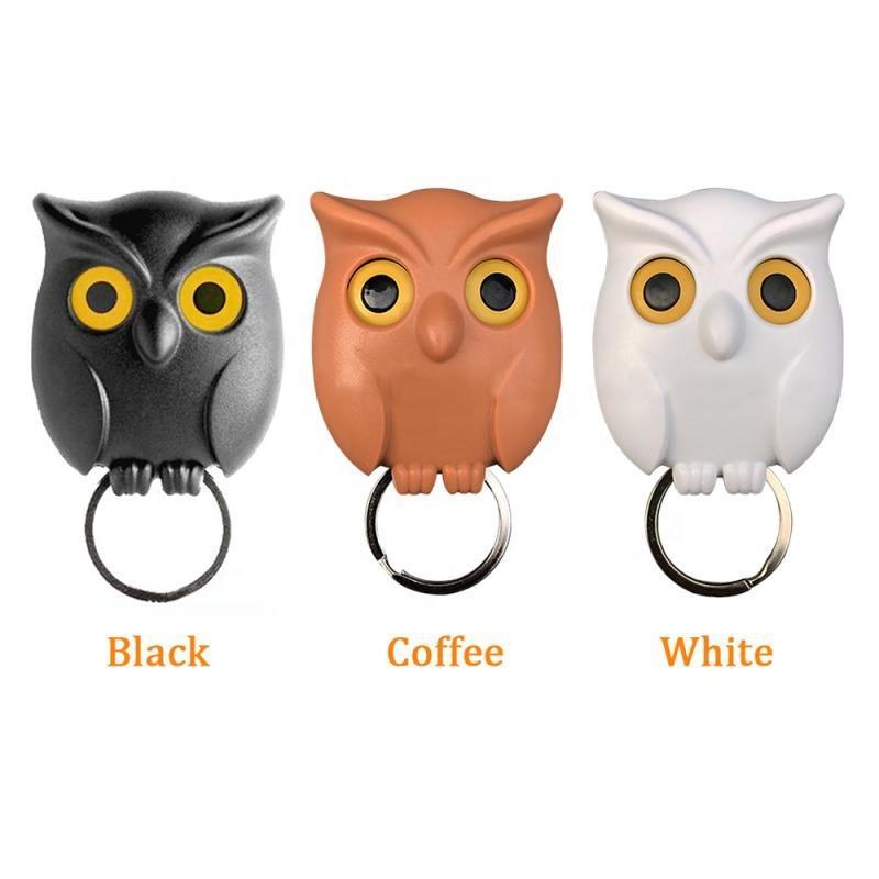 Owl Keying Holder Wall Mounted Owl Key Hooks with Wall Self-Adhesive Tape, Key H