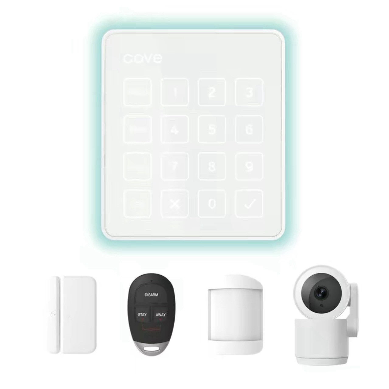 Cove Secure Hub Wireless Home Security System Kit w/ Keypad Sensors Alarm