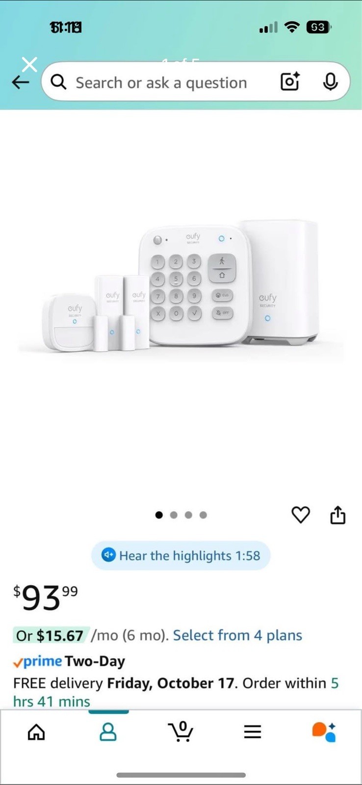 Eufy Home security System