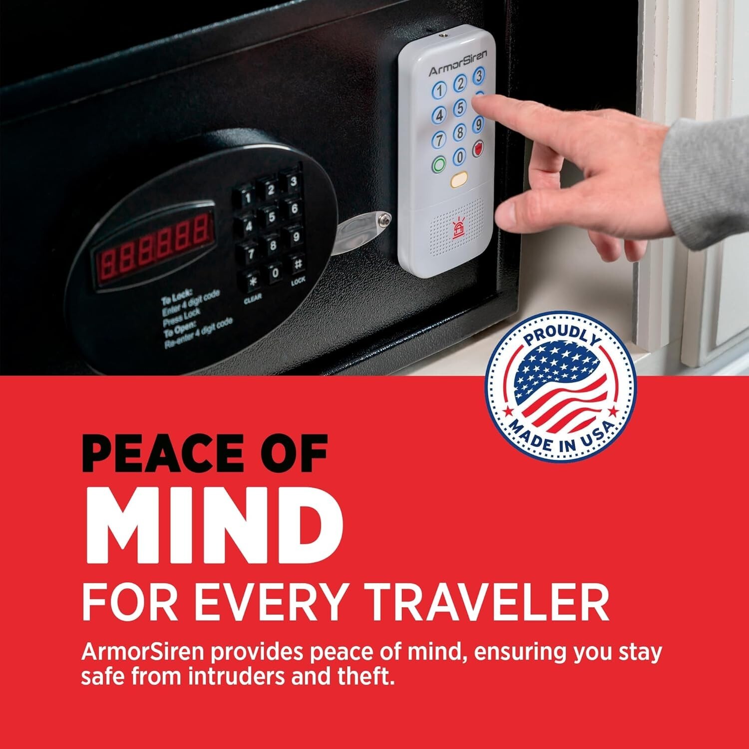 ArmorSiren- Travel Alarm Security System with Loud Siren, Control w/App on…