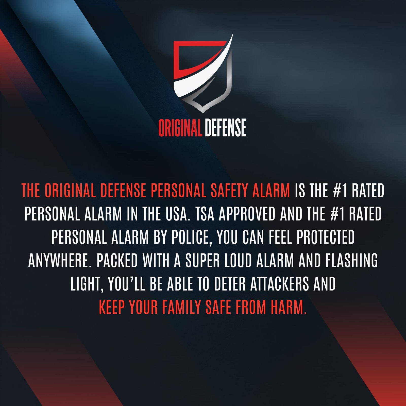 ® Siren -Alarm – 130 dB Keychain Alarm with Strobe Light for , Children, and …